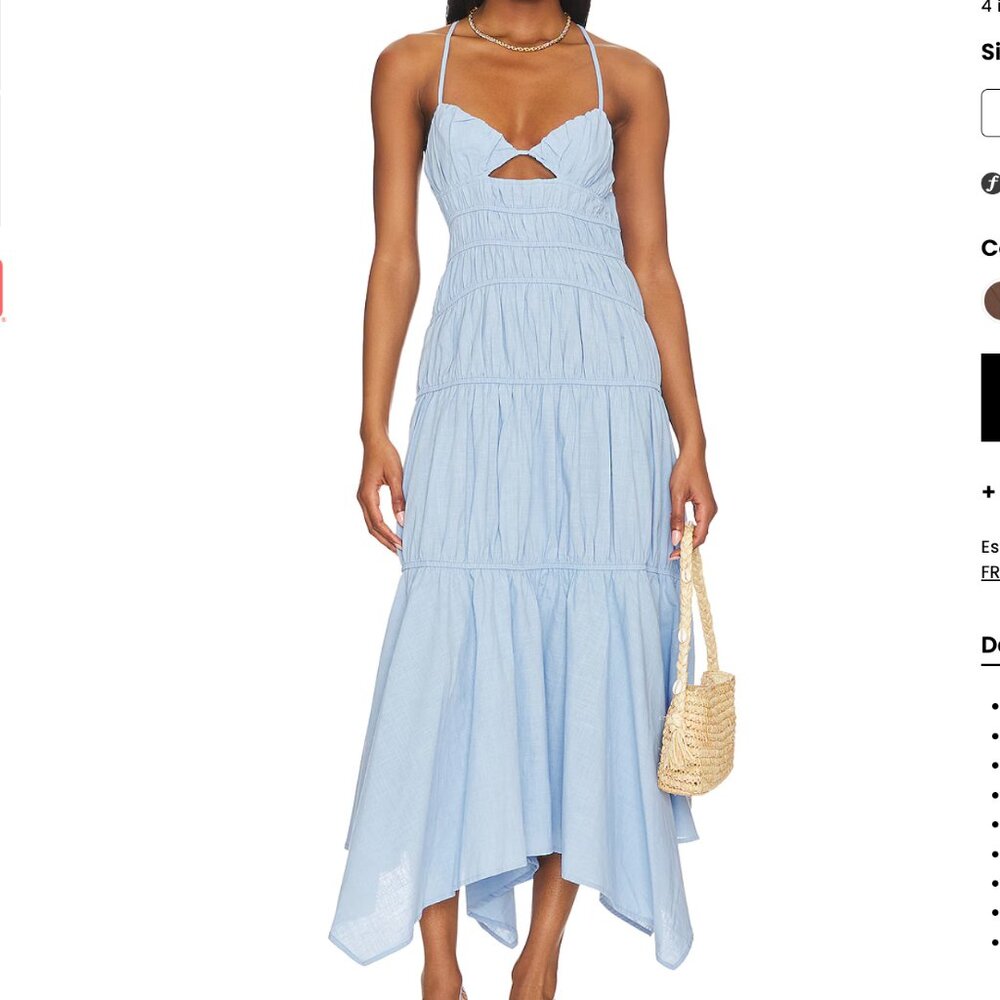 Elegant Blue Sleeveless Dress